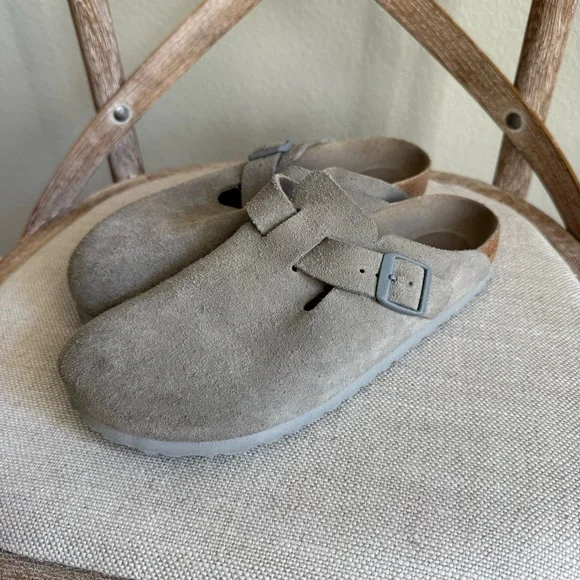 Birkenstock Boston Soft Footbed Clogs stone coin - Picture 2 of 8
